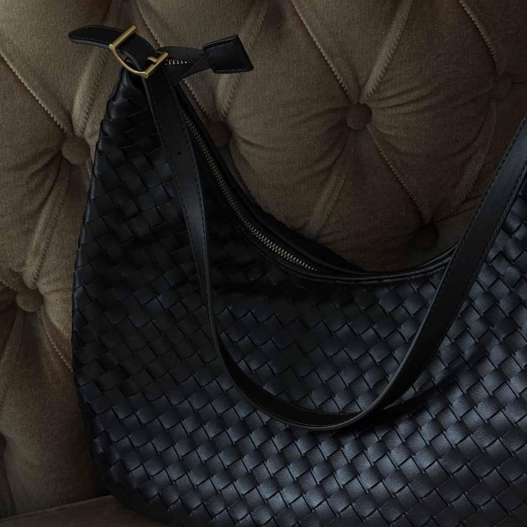Women's Structured Woven Tote Bag