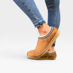 Women's Faux Fur Lined Suede Clogs