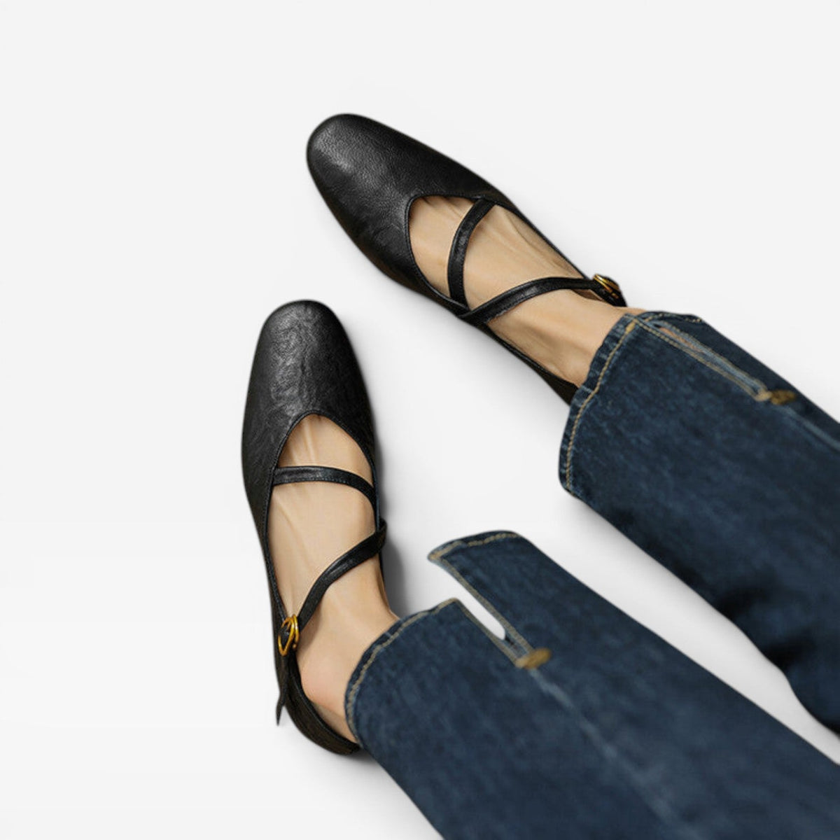 Women's Leather Mary Jane Flats