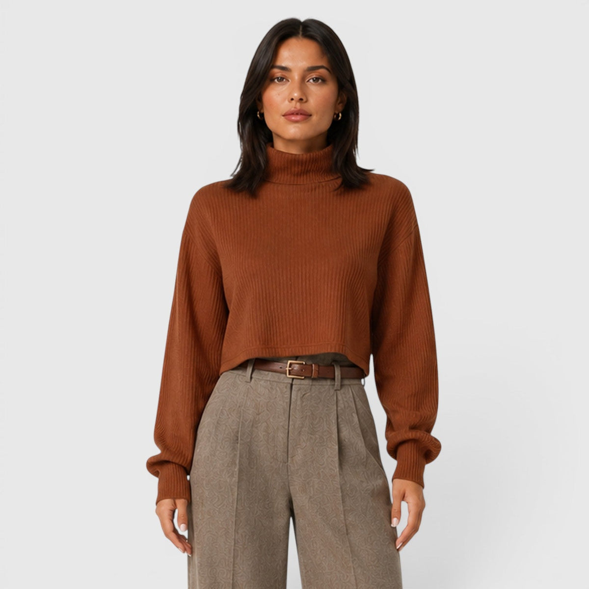 Women's Premium Roll Neck Knit Jumper