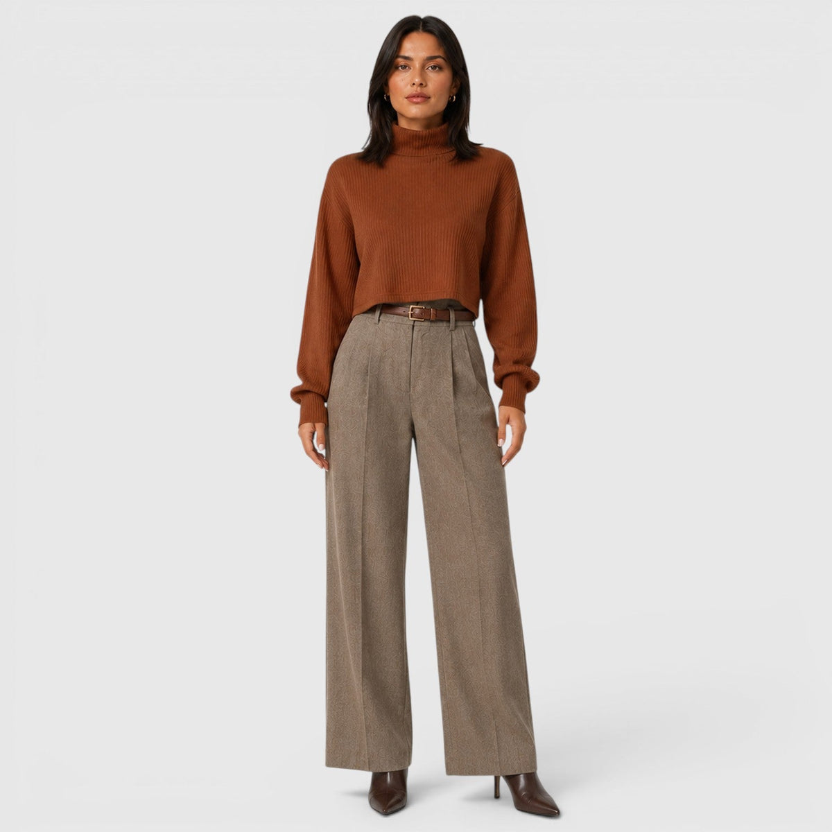Women's Premium Roll Neck Knit Jumper