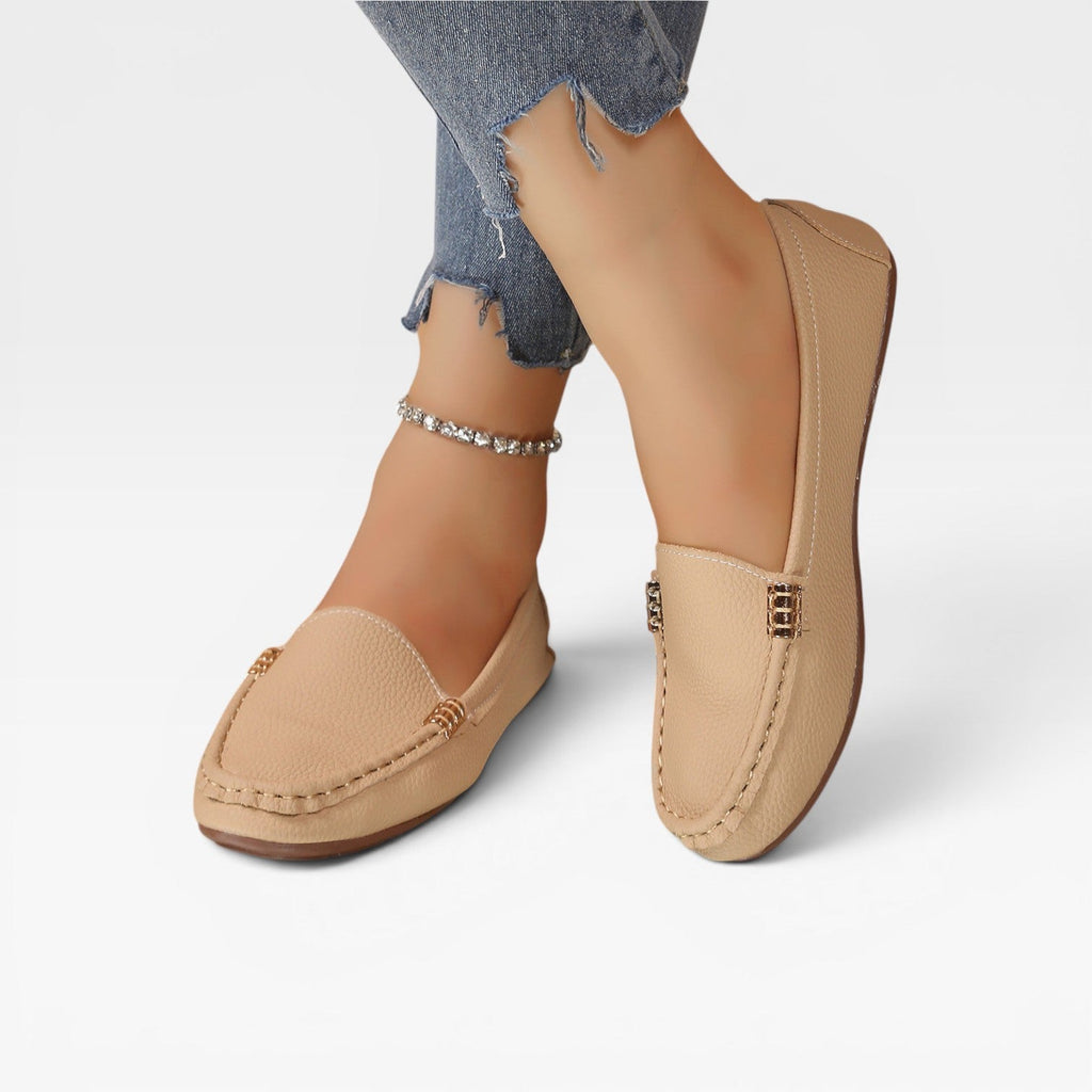 Women's Leather Bit Buckle Loafers