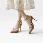 Women's Studded Strap Pointed-Toe Stiletto Pumps