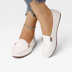 Women's Leather Bit Buckle Loafers