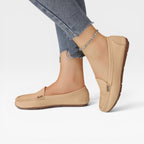 Women's Leather Bit Buckle Loafers