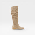 Women's Knee-High Suede Buckle Boots