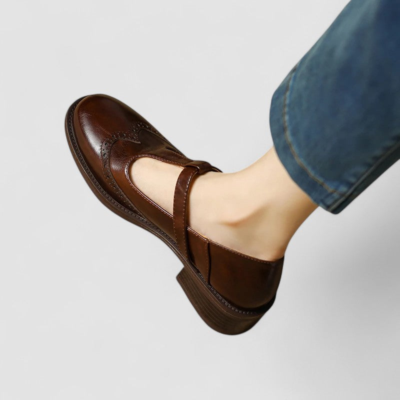 Women's Classic Leather Mary Jane Flats