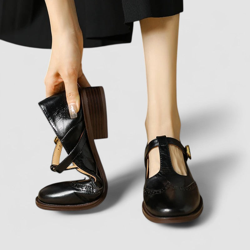 Women's Classic Leather Mary Jane Flats