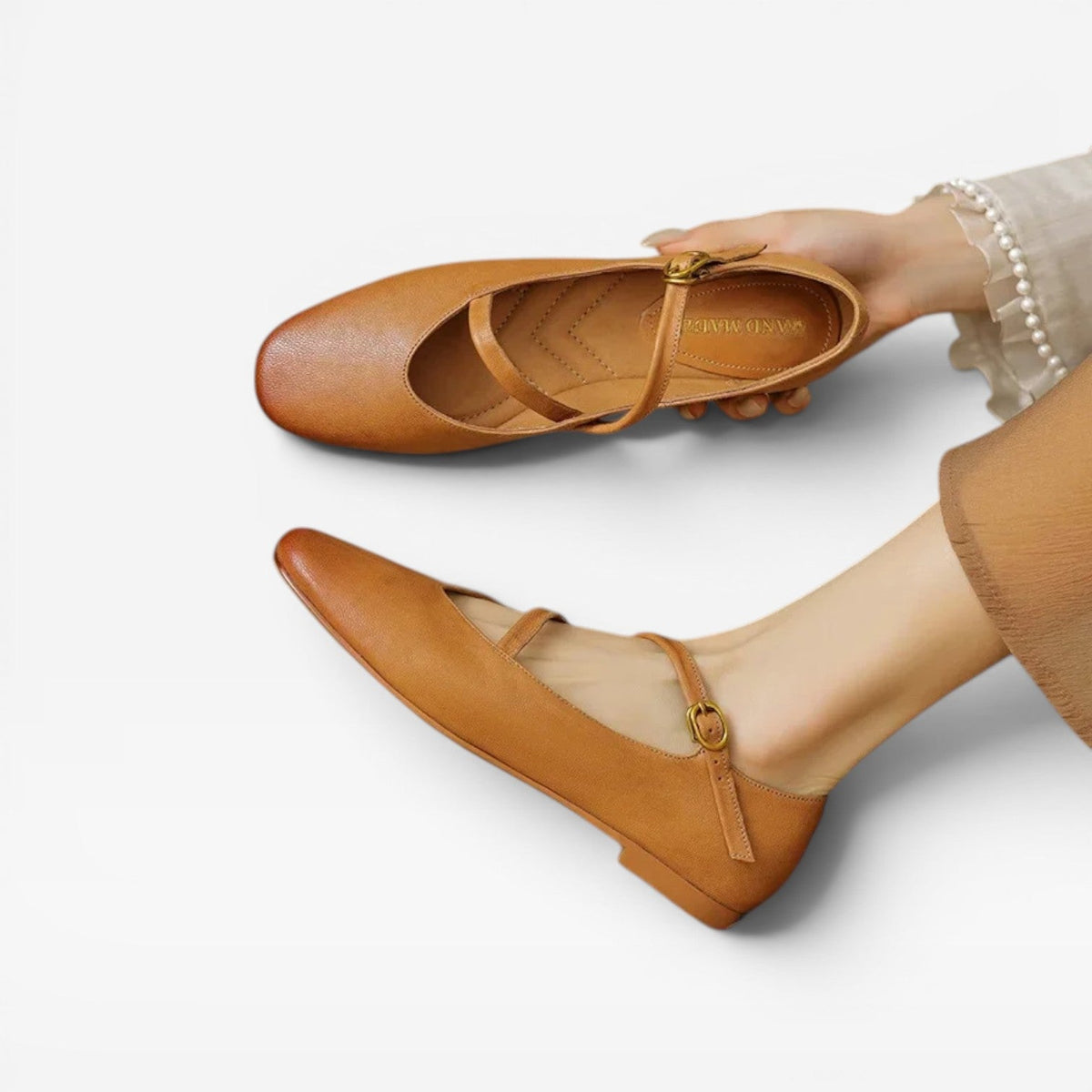 Women's Leather Mary Jane Flats