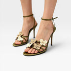 Women's Crystal Butterfly Strappy Heels