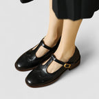 Women's Classic Leather Mary Jane Flats