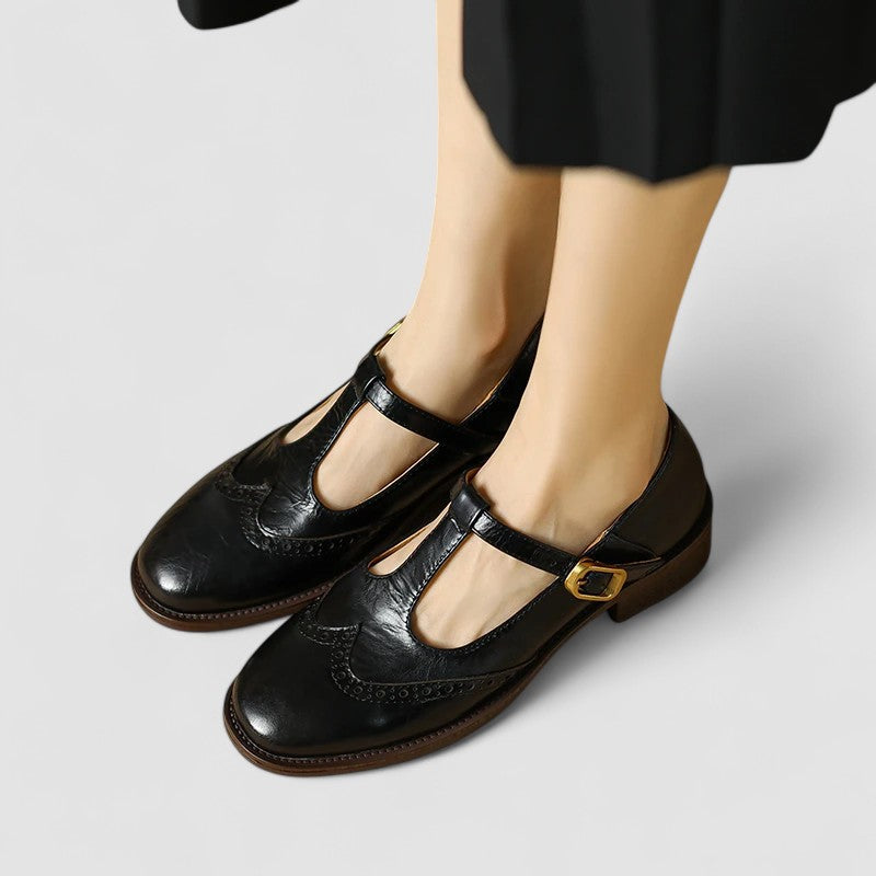 Women's Classic Leather Mary Jane Flats