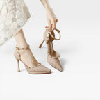 Women's Studded Strap Pointed-Toe Stiletto Pumps