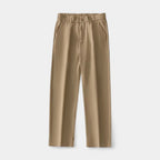 Wide Leg Straight Trousers Stretch Regular Fit for Men