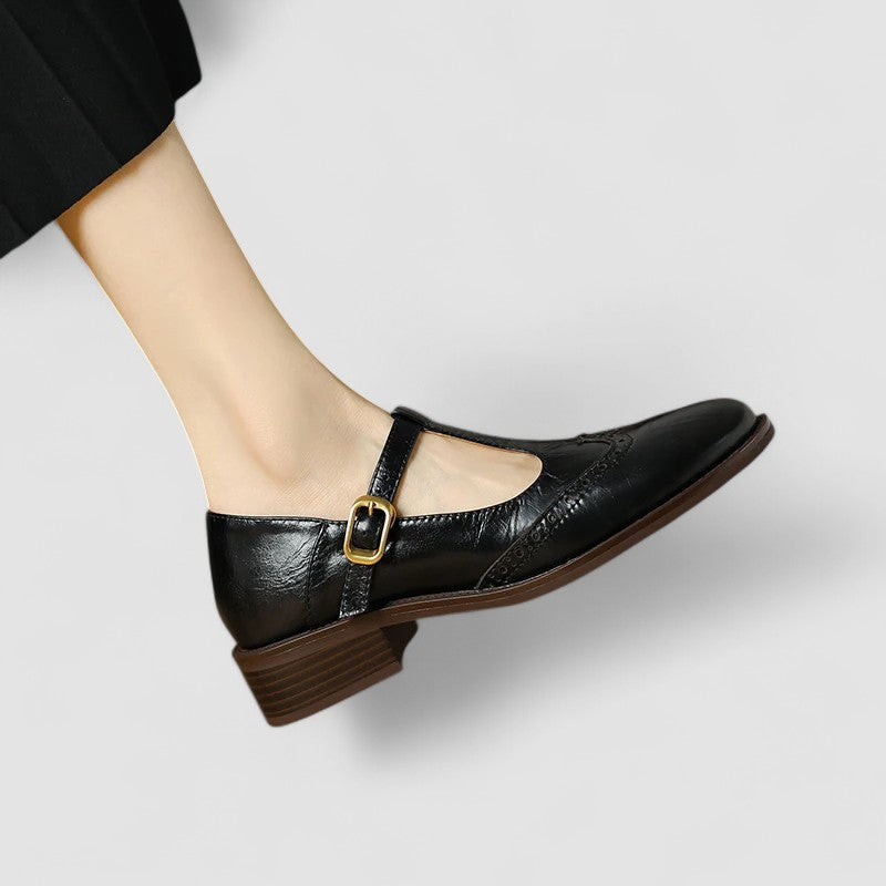 Women's Classic Leather Mary Jane Flats