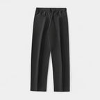 Wide Leg Straight Trousers Stretch Regular Fit for Men