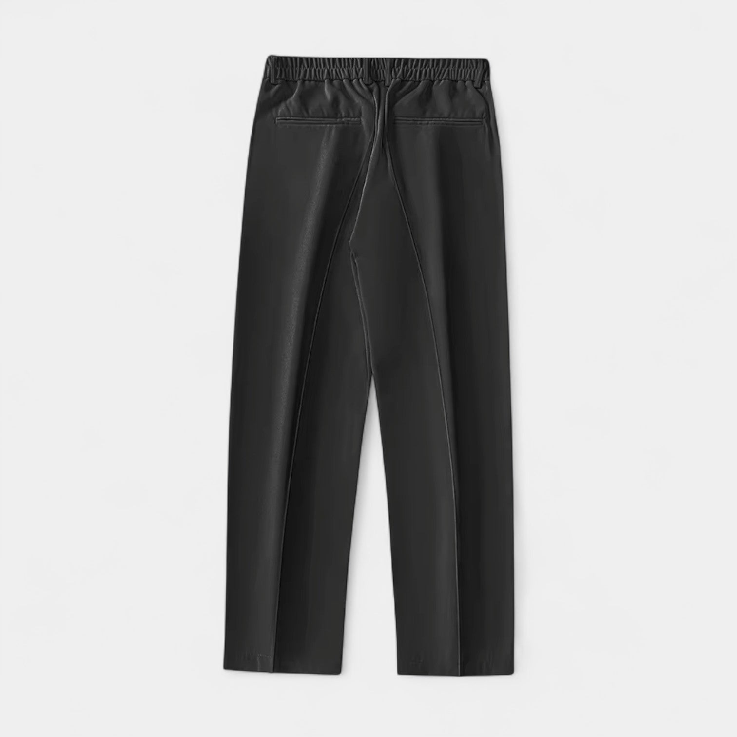 Wide Leg Straight Trousers Stretch Regular Fit for Men