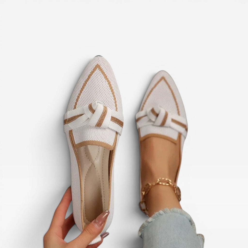 Women's Pointed-Toe Knit Slip-On Loafers