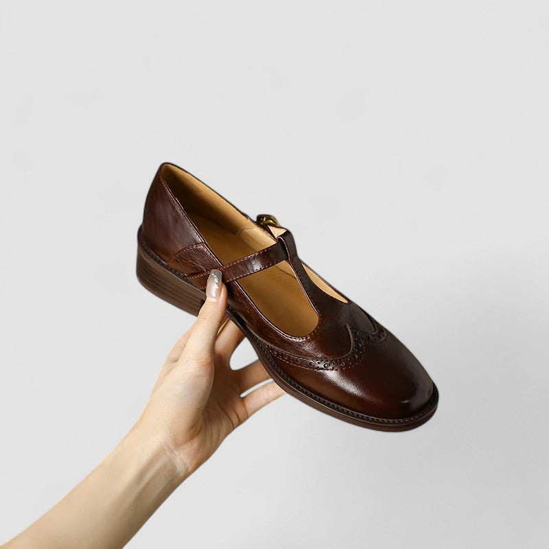 Women's Classic Leather Mary Jane Flats