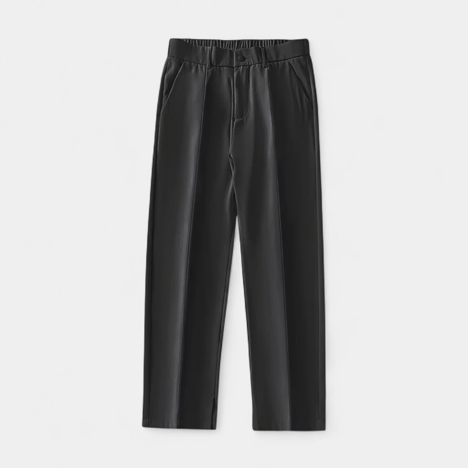 Wide Leg Straight Trousers Stretch Regular Fit for Men