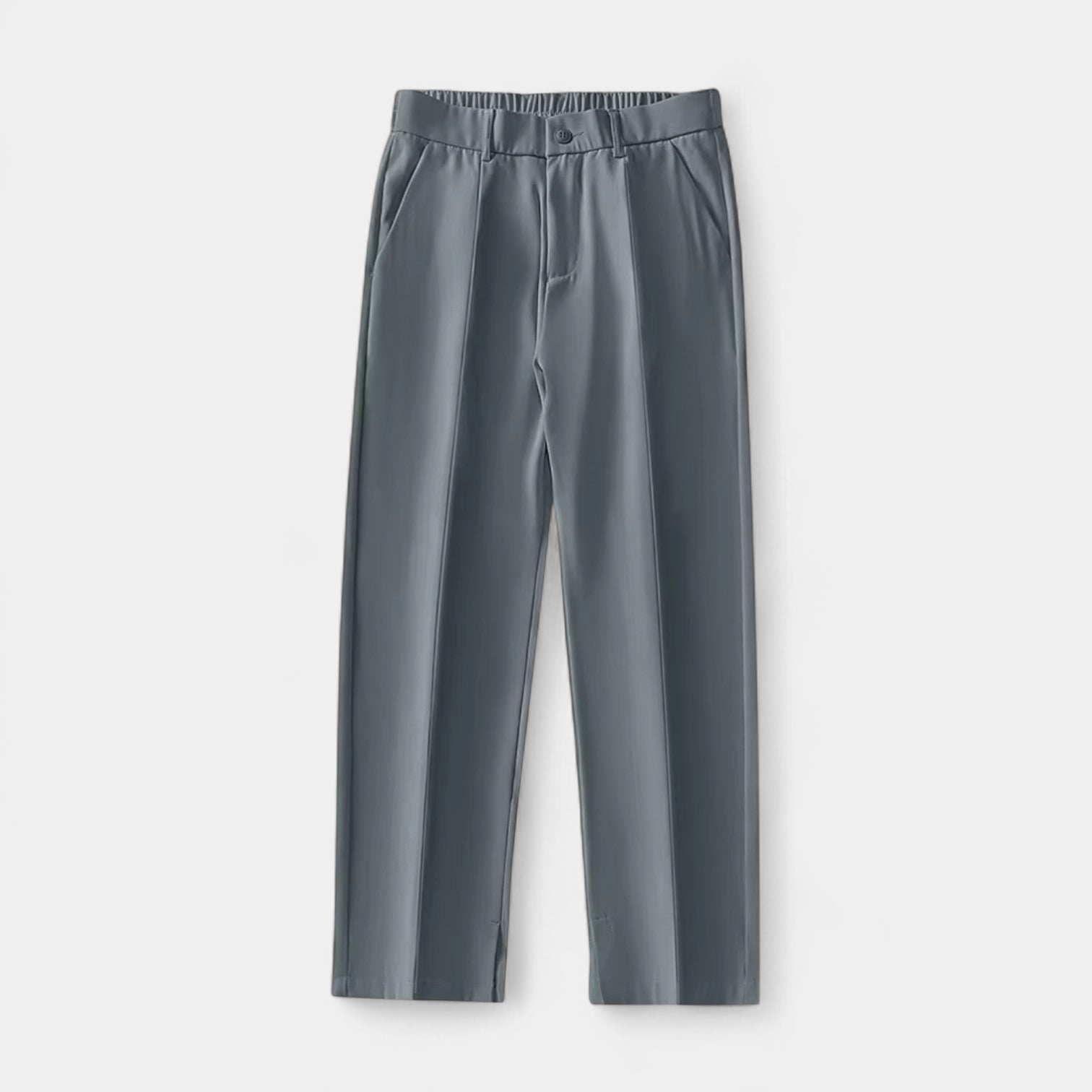 Wide Leg Straight Trousers Stretch Regular Fit for Men