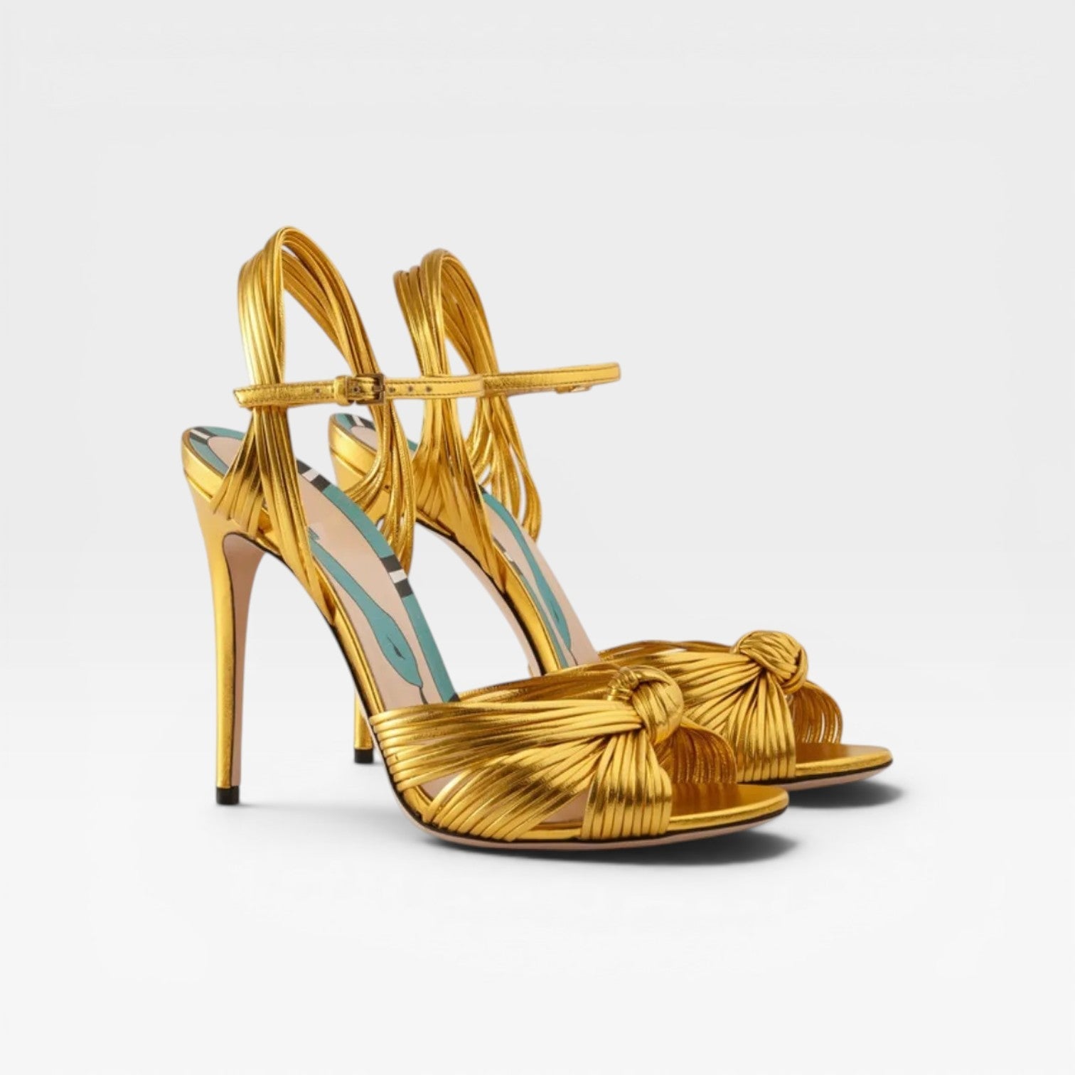 Women's Knotted Multi-Strap Stiletto Sandals