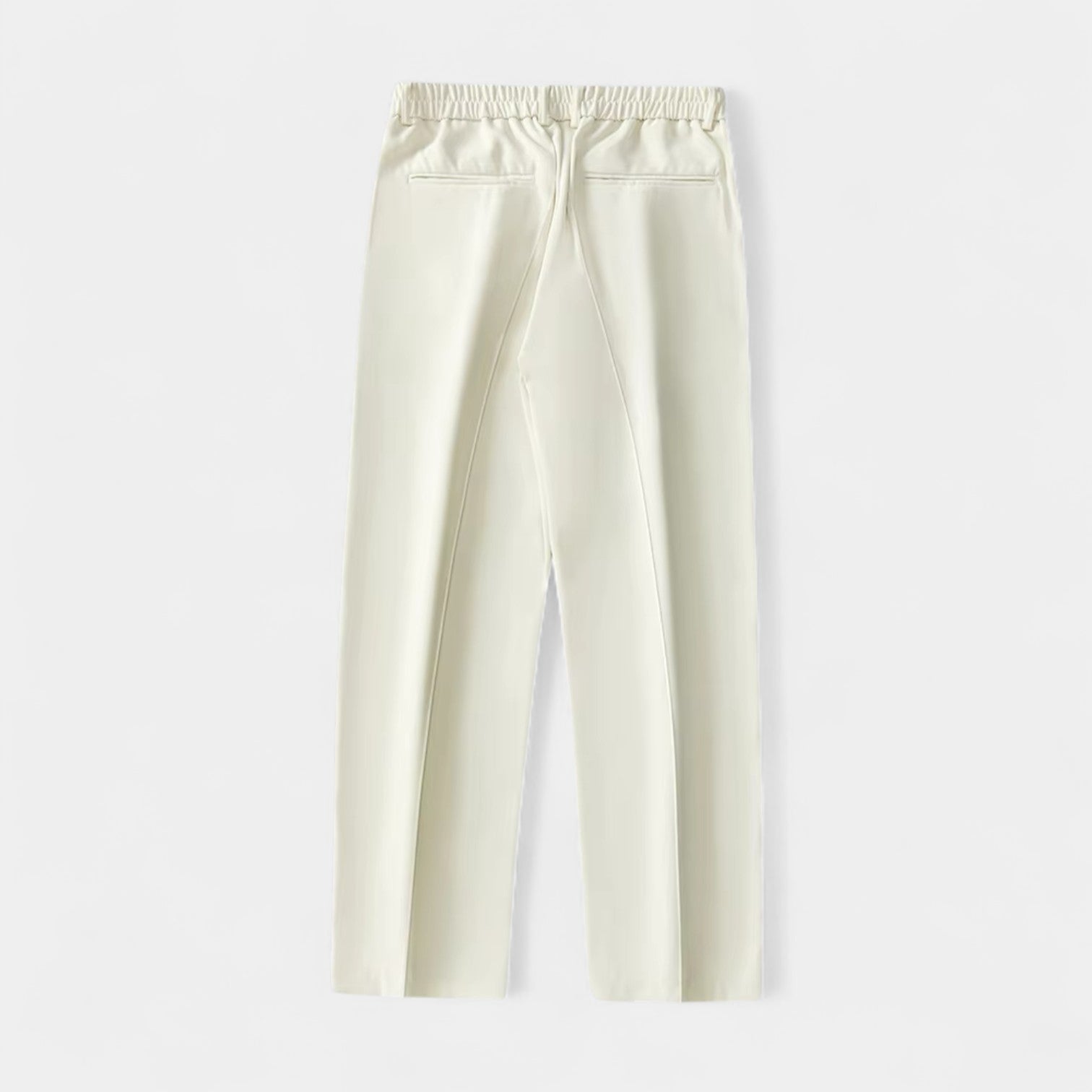 Wide Leg Straight Trousers Stretch Regular Fit for Men