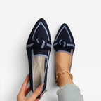 Women's Pointed-Toe Knit Slip-On Loafers