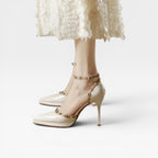 Women's Studded Strap Pointed-Toe Stiletto Pumps
