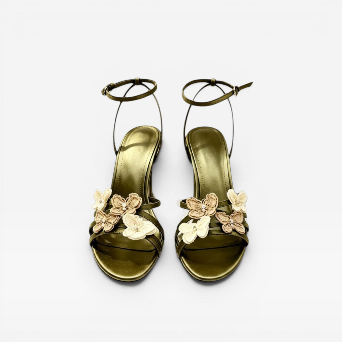 Women's Crystal Butterfly Strappy Heels