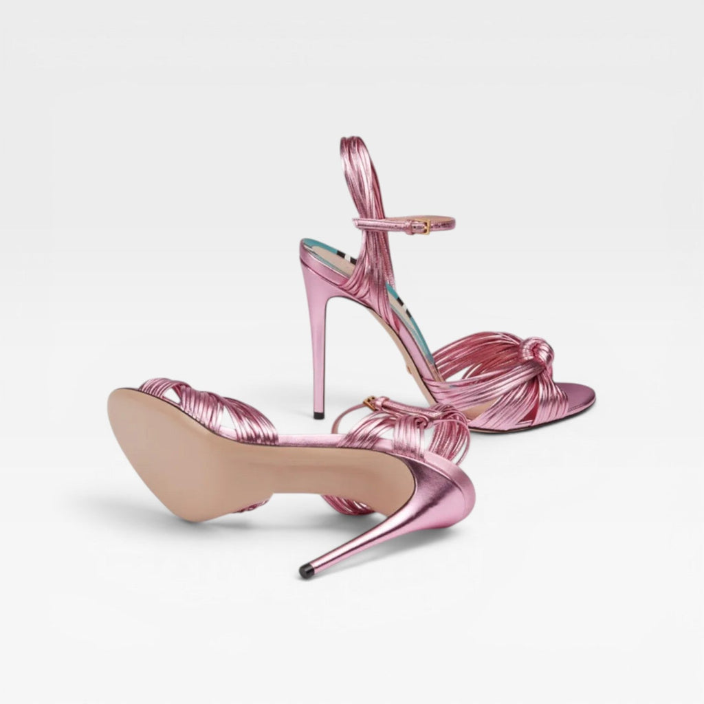 Women's Knotted Multi-Strap Stiletto Sandals