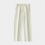 Wide Leg Straight Trousers Stretch Regular Fit for Men