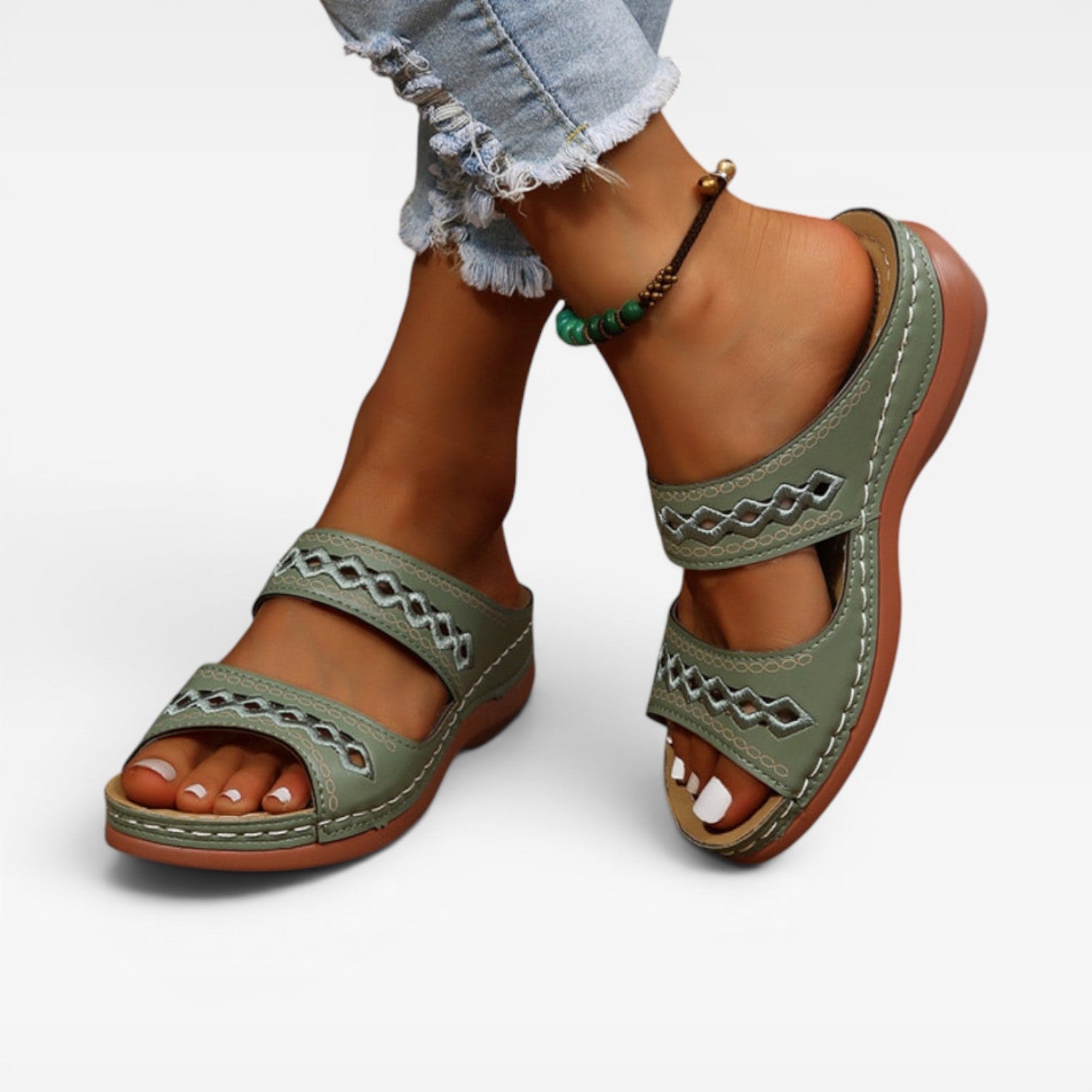 Women's Comfortable Slip-On Wedge Sandals
