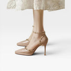 Women's Studded Strap Pointed-Toe Stiletto Pumps