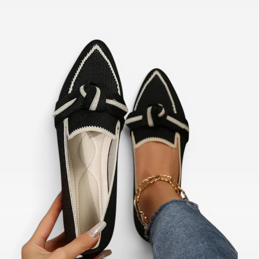 Women's Pointed-Toe Knit Slip-On Loafers