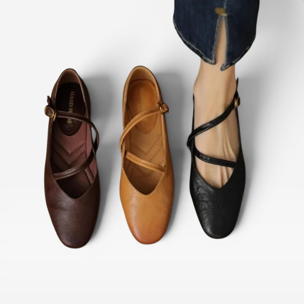 Women's Leather Mary Jane Flats