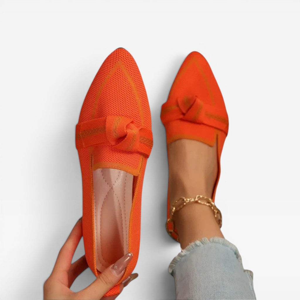 Women's Pointed-Toe Knit Slip-On Loafers