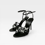 Women's Crystal Butterfly Strappy Heels