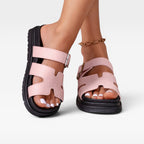 Women's Chunky Platform Cross-Strap Sandals