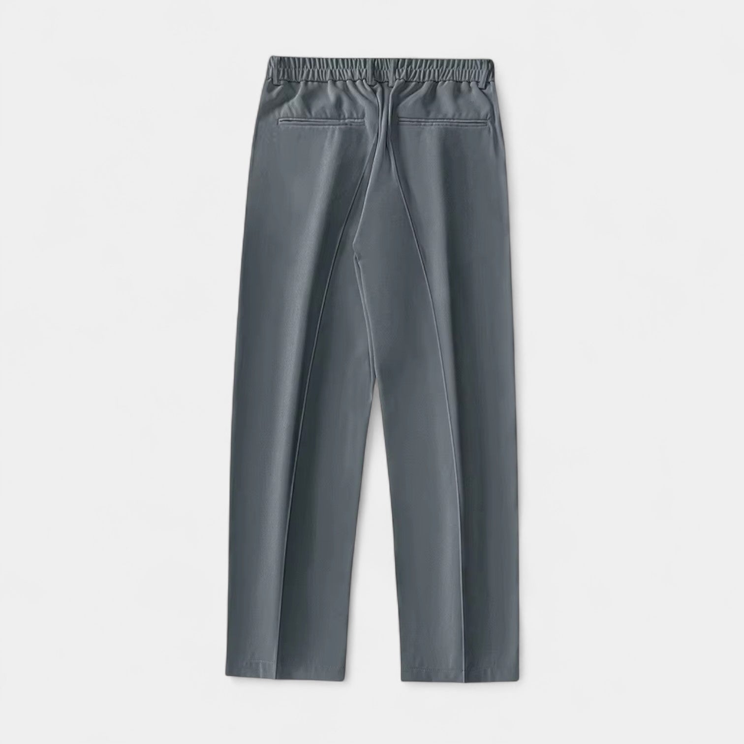 Wide Leg Straight Trousers Stretch Regular Fit for Men