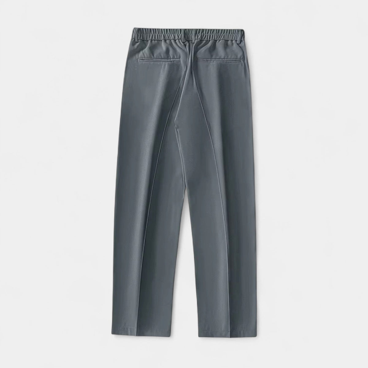 Wide Leg Straight Trousers Stretch Regular Fit for Men