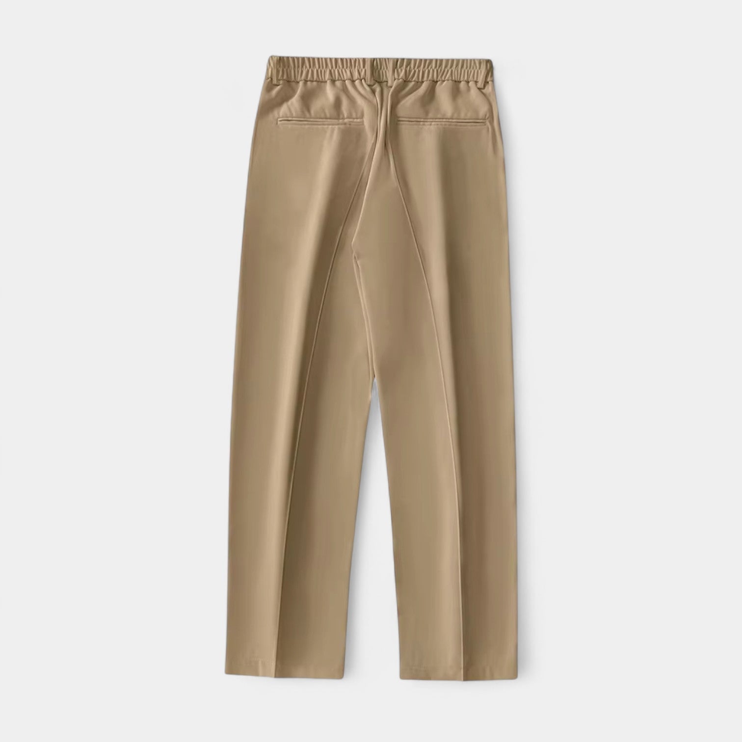 Wide Leg Straight Trousers Stretch Regular Fit for Men