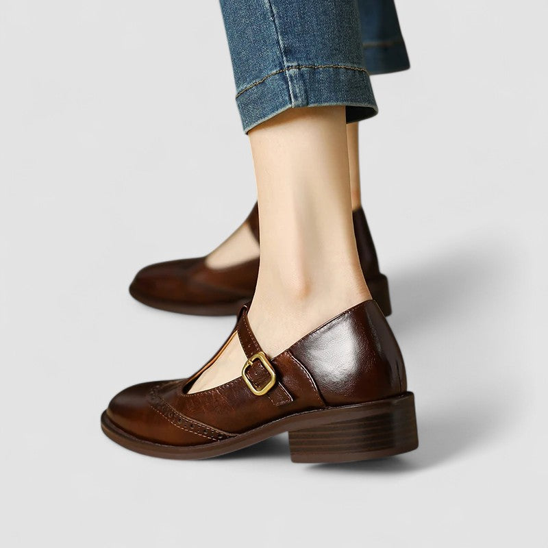 Women's Classic Leather Mary Jane Flats