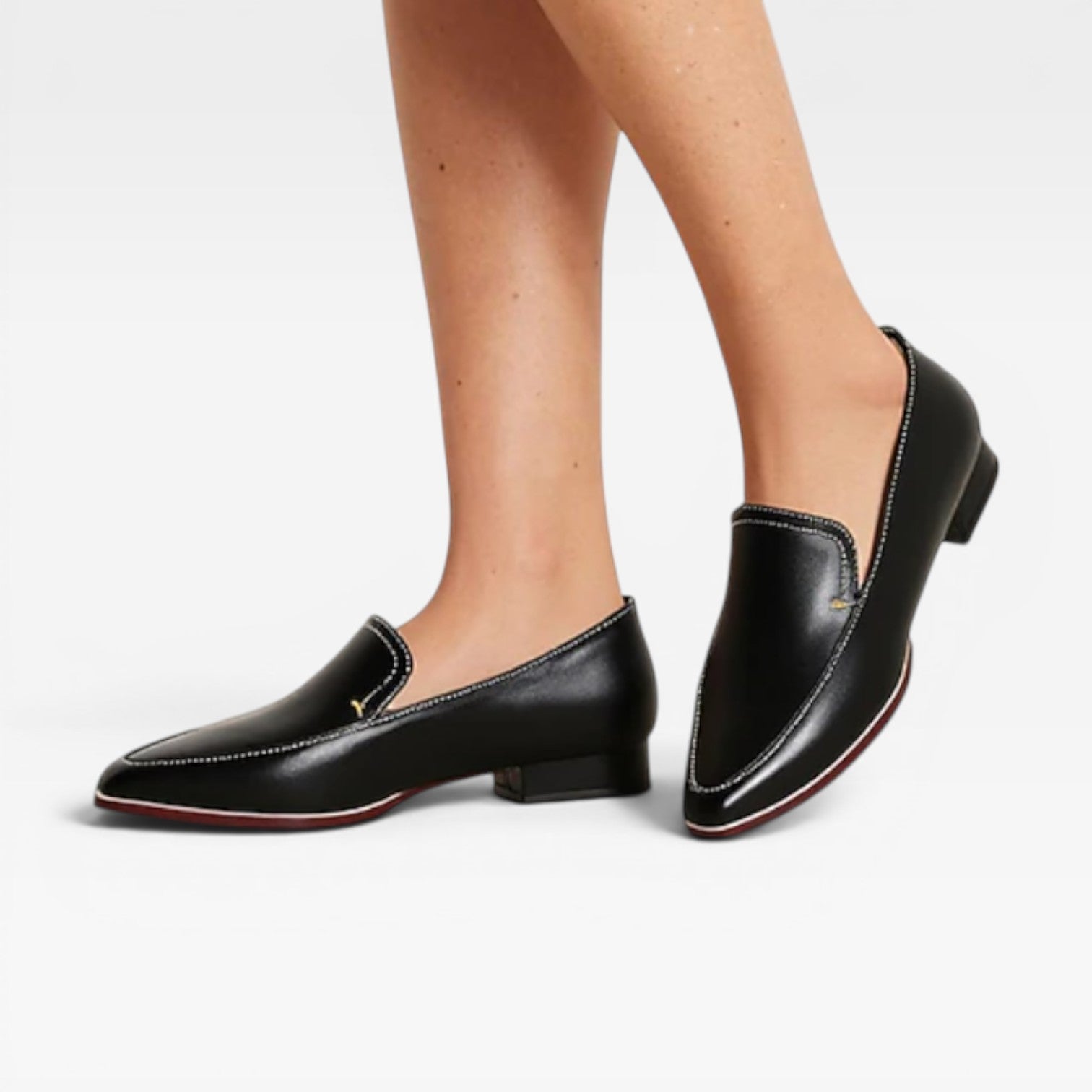 Women's Minimalist Leather Slip-On Loafers