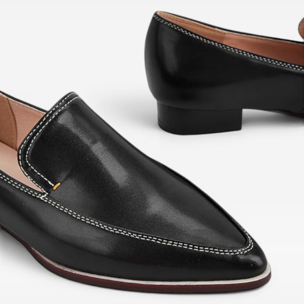 Women's Minimalist Leather Slip-On Loafers