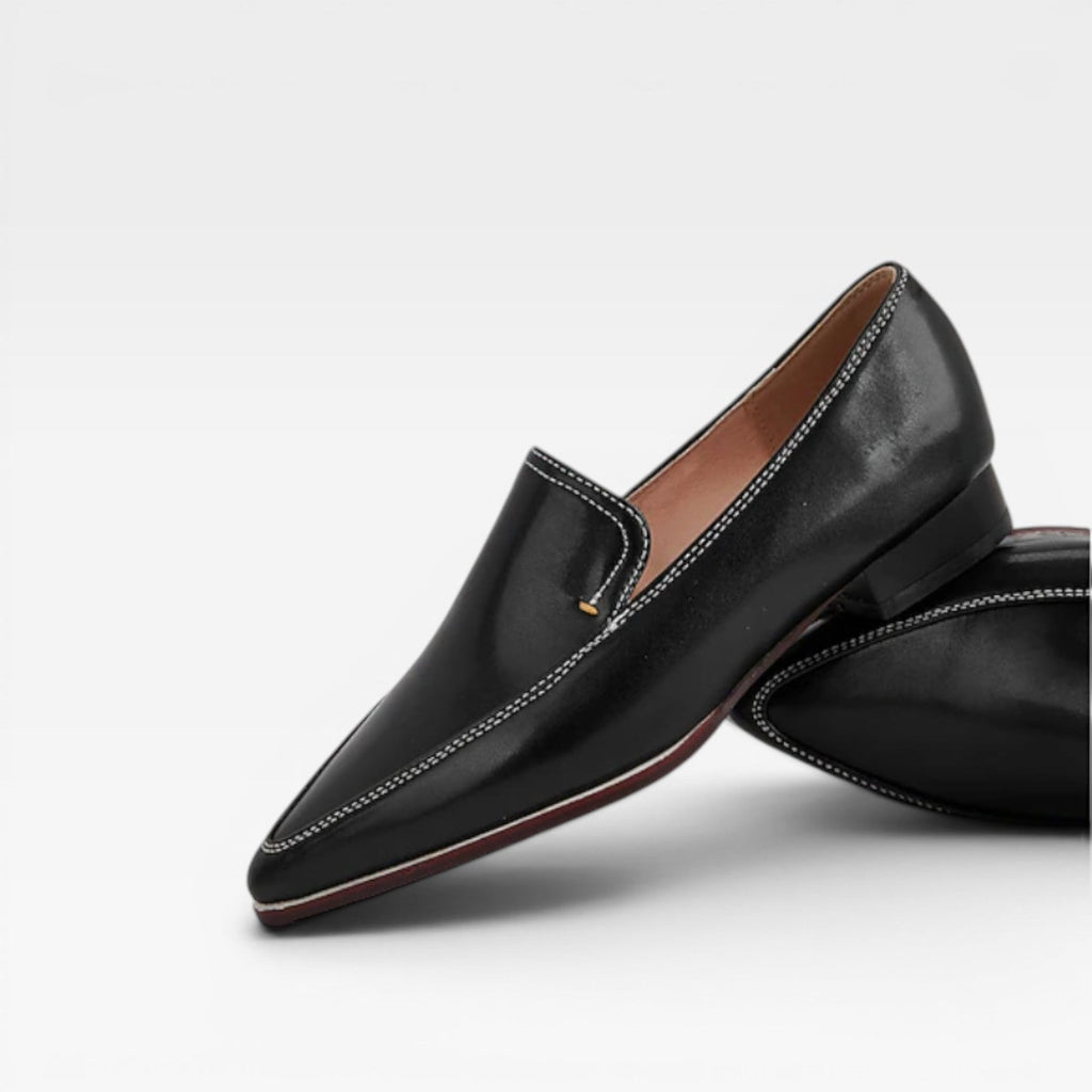 Women's Minimalist Leather Slip-On Loafers