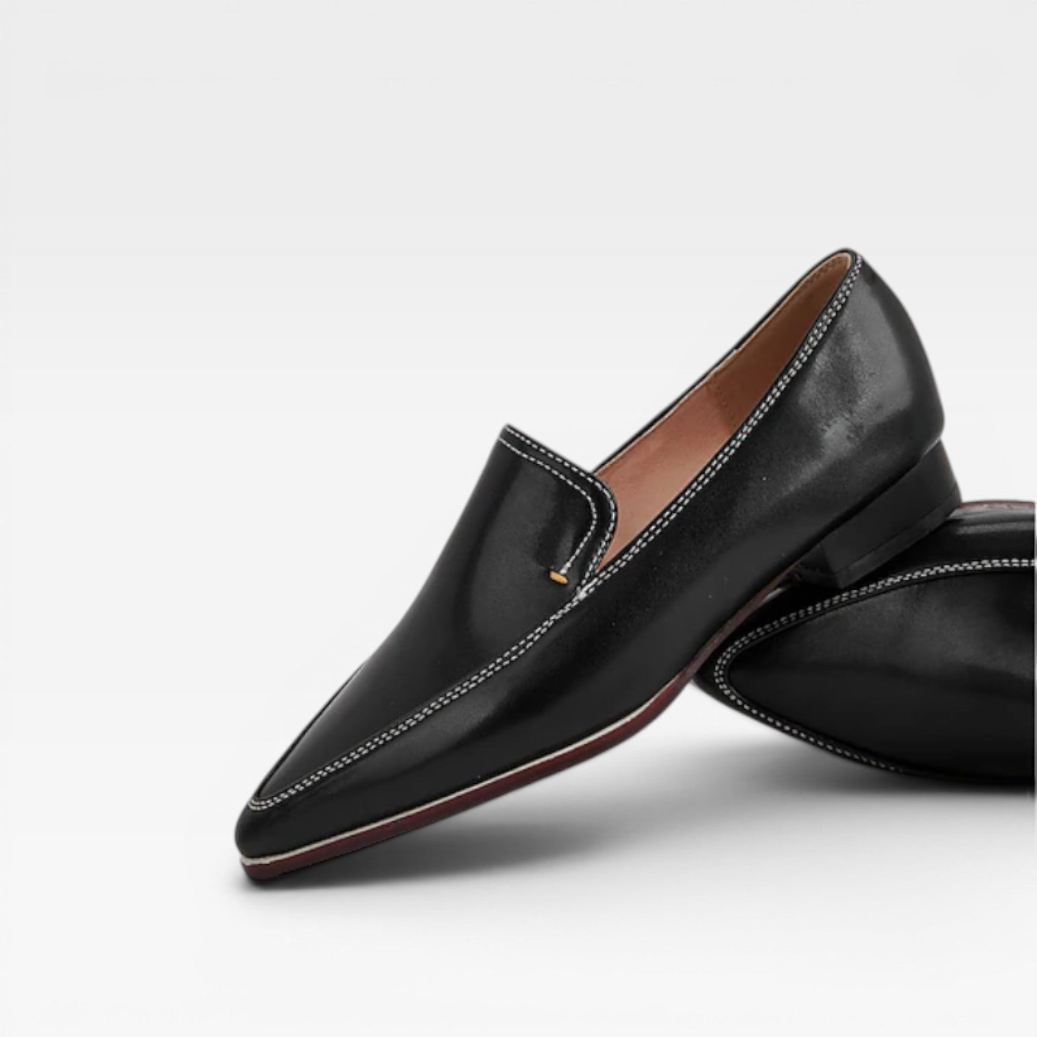 Women's Minimalist Leather Slip-On Loafers