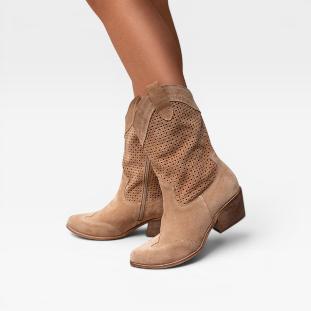 Women's Perforated Western Summer Boots
