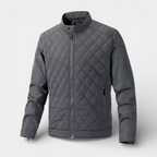 Quilted Zip Jacket Stand Collar Regular Fit for Men
