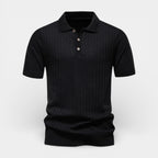 Short Sleeve Knit Polo Shirt Collared for Men